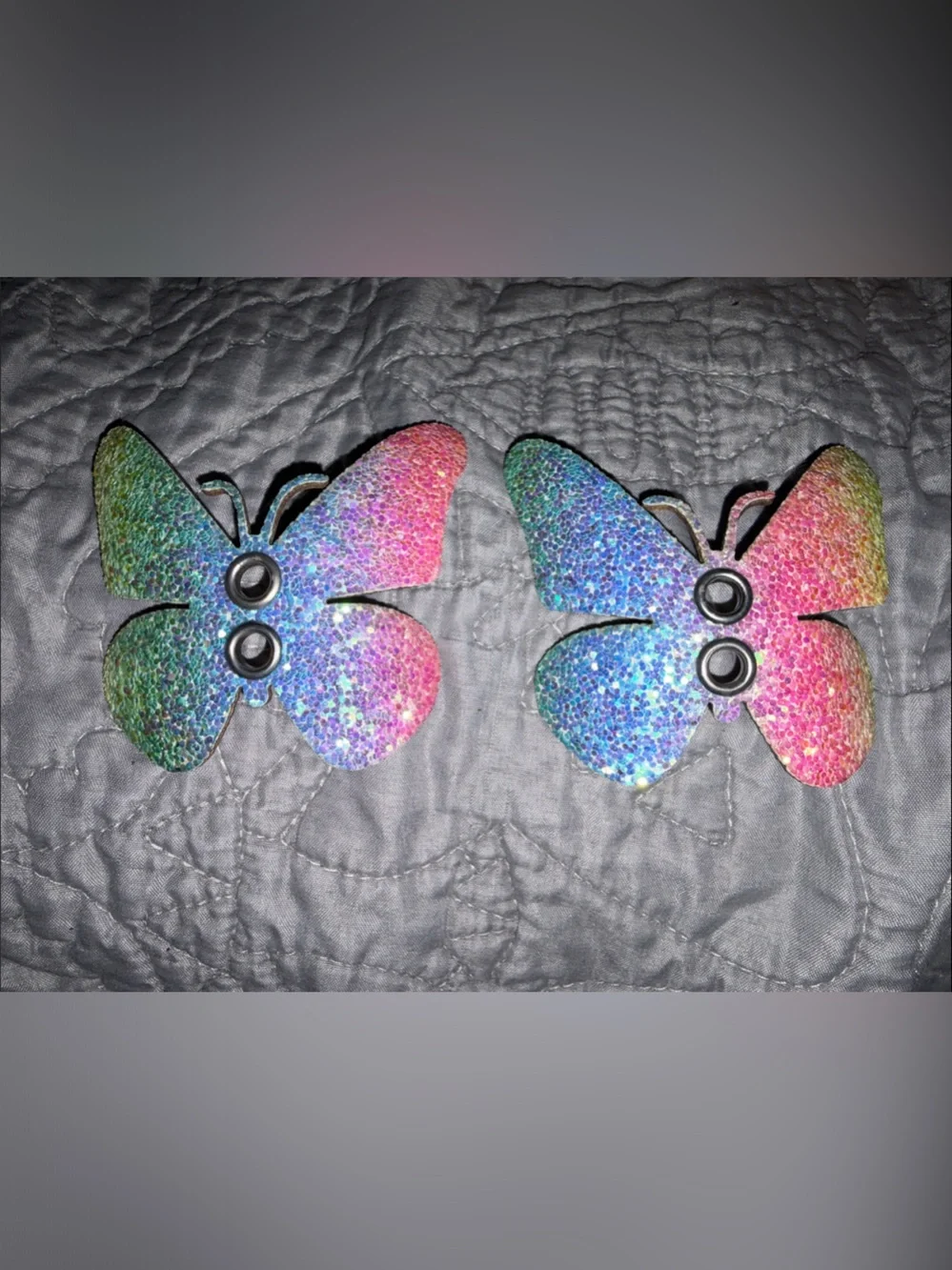 Sparkling Rainbow Butterfly Shoelace  accessories